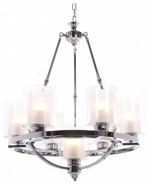 Подвесная люстра lumina deco santini ldp 1220-7 chr+wt