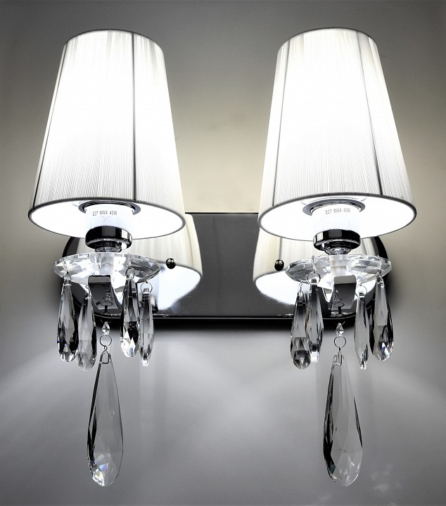 Бра lumina deco alessia ldw 1726-2w chr