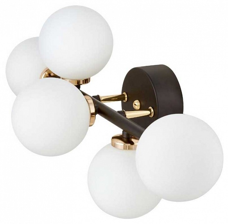 Бра lumina deco marsiada ldw 6033-5 bk+f.gd