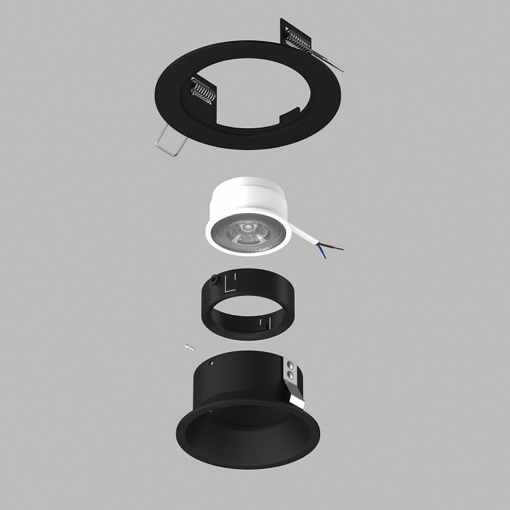 Встраиваемый светильник lightstar domino d61707bmod