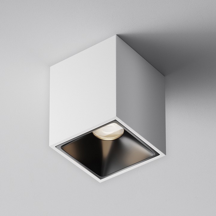 Накладной светильник maytoni alfa led c065cl-8w4k-sq-wb