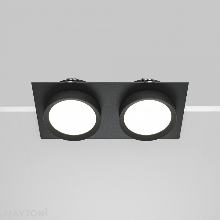 Встраиваемый светильник maytoni hoop dl086-02-gx53-sq-b