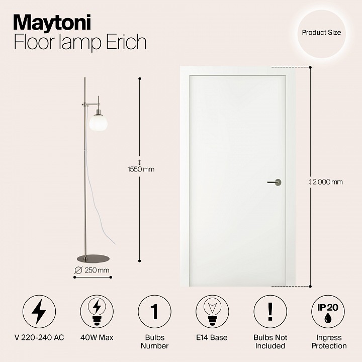 Торшер maytoni erich mod221-fl-01-n