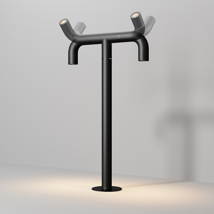 Наземный низкий светильник maytoni sleek o477fl-l4gf3k