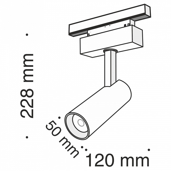 Светильник на штанге maytoni focus led tr019-2-10w3k-b