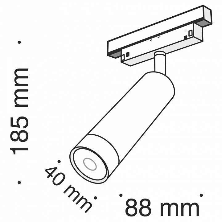 Светильник на штанге maytoni focus led tr019-2-7w3k-b