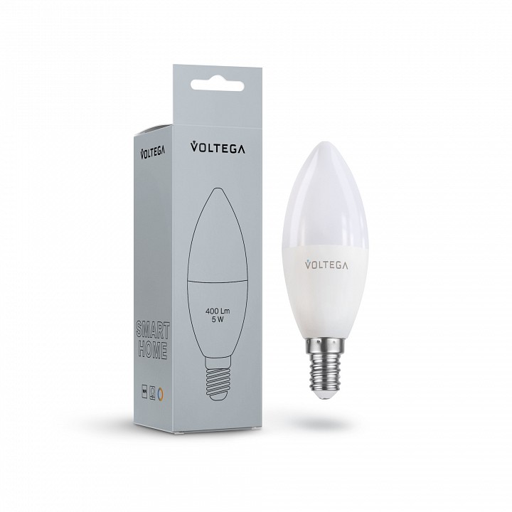 Лампа светодиодная с управлением через wi-fi voltega wi-fi bulbs e14 5вт 2700-6500k 2427