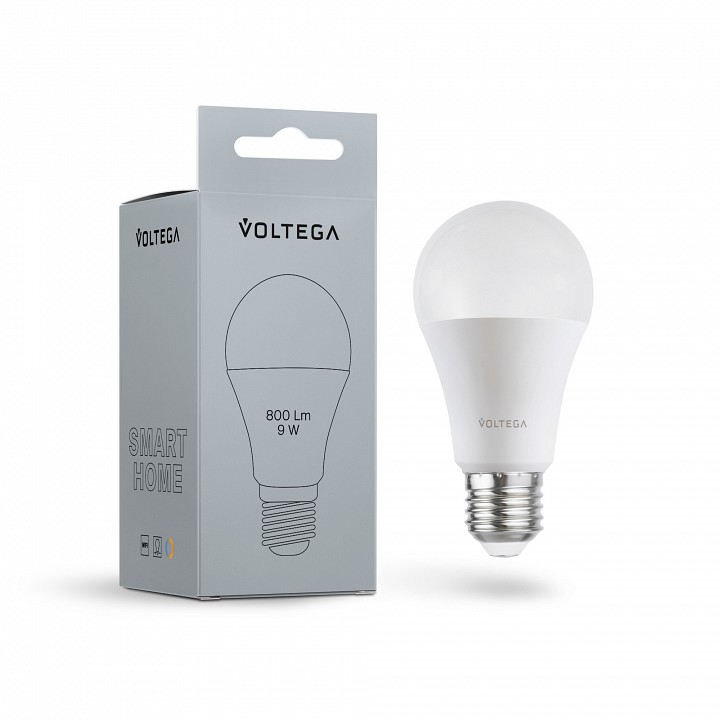 Лампа светодиодная с управлением через wi-fi voltega wi-fi bulbs e27 9вт 2700-6500k 2429