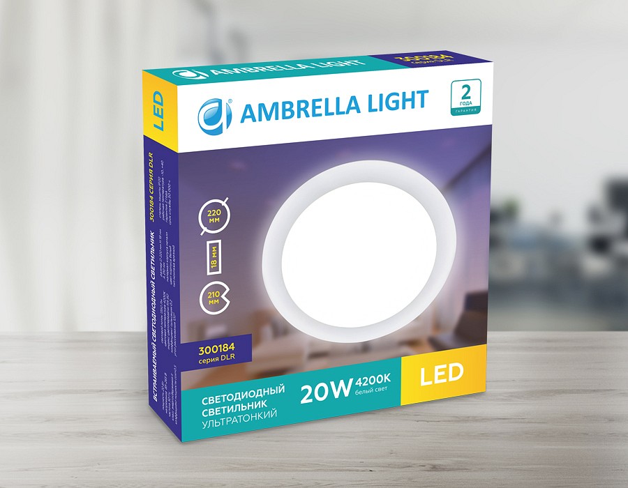 Встраиваемый светильник ambrella light dlr 300184