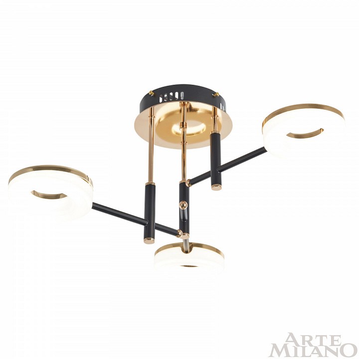 Потолочная люстра arte milano ferrara-72999 272999/3 bk/gd