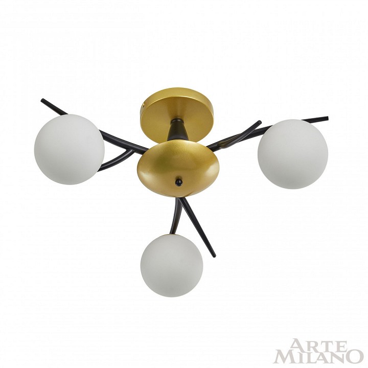 Потолочная люстра arte milano neapolis-73408 273408/3 bk/gd