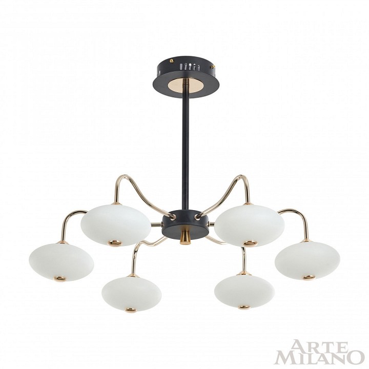 Люстра на штанге arte milano neapolis-73908 273908/6 bk/gd