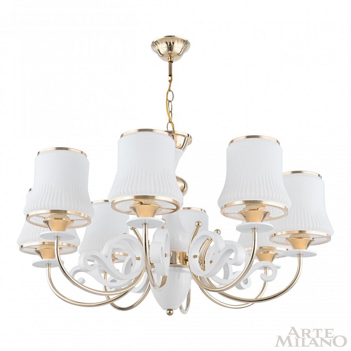 Подвесная люстра arte milano florentia-1097 301097/8 wh/gd