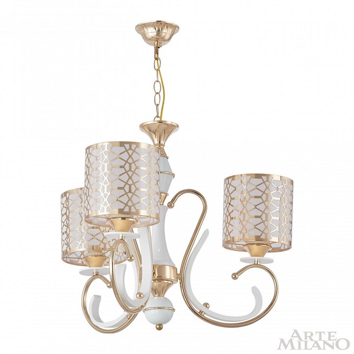 Подвесная люстра arte milano florentia-1237 301237/3 wh/gd