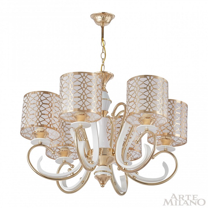 Подвесная люстра arte milano florentia-1237 301237/6 wh/gd