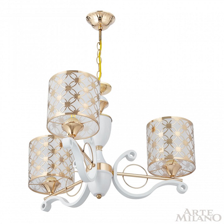 Подвесная люстра arte milano florentia-3097 303097/3 wh/gd