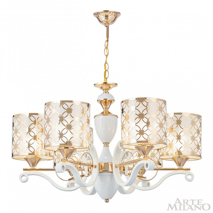 Подвесная люстра arte milano florentia-3097 303097/6 wh/gd