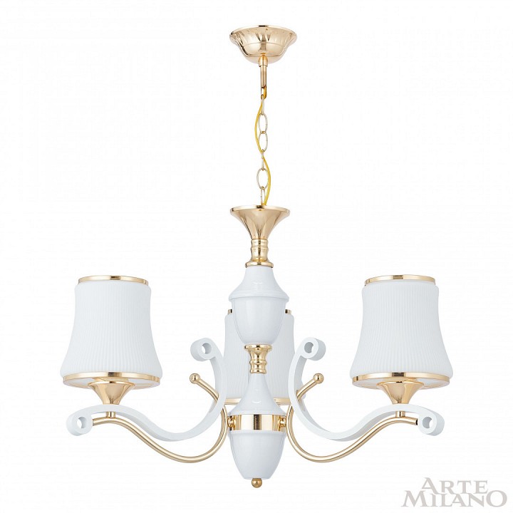 Подвесная люстра arte milano florentia-3987 303987/3 wh/gd