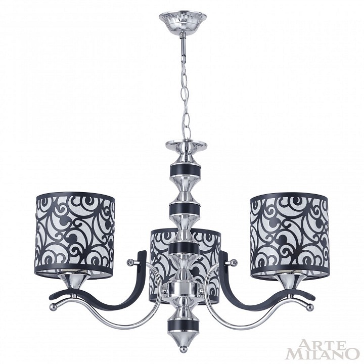 Подвесная люстра arte milano florentia-4957 304957/3 bk/ni