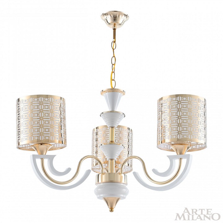 Подвесная люстра arte milano florentia-8857 308857/3 wh/gd