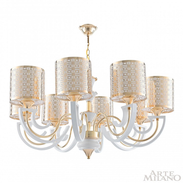 Подвесная люстра arte milano florentia-8857 308857/8 wh/gd