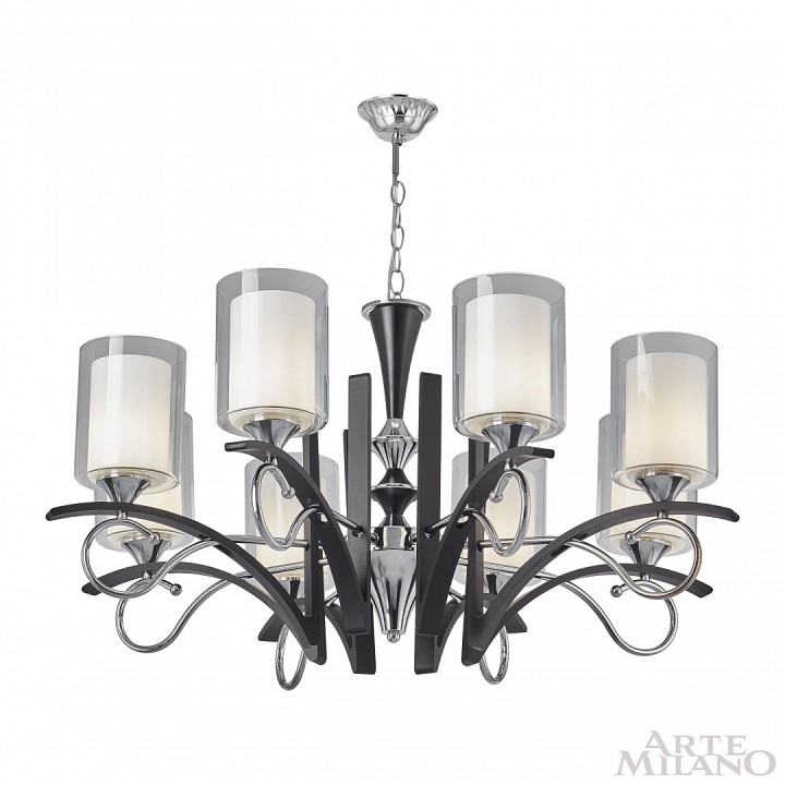 Подвесная люстра arte milano florentia-9167 309167/8 bk/ni