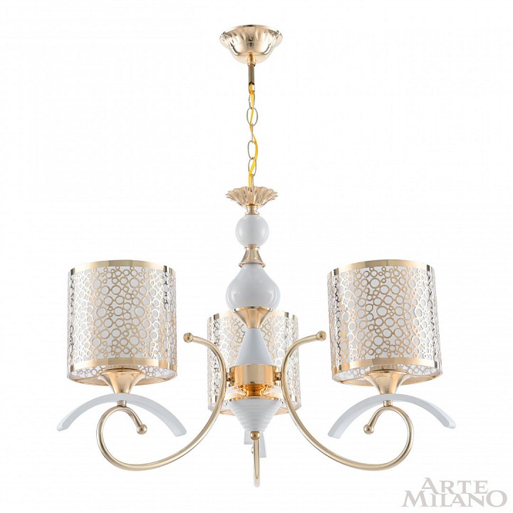Подвесная люстра arte milano florentia-9787 309787/3 wh/gd
