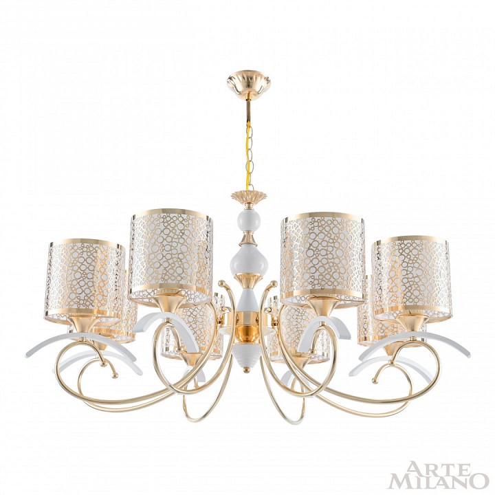 Подвесная люстра arte milano florentia-9787 309787/8 wh/gd