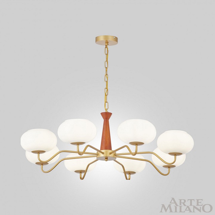 Подвесная люстра arte milano am-napoli 310166/d900/8 bs/wd