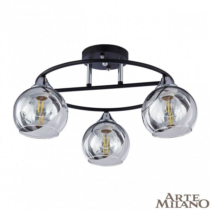 Потолочная люстра arte milano amalfi-322403 322403/3 bk+cr