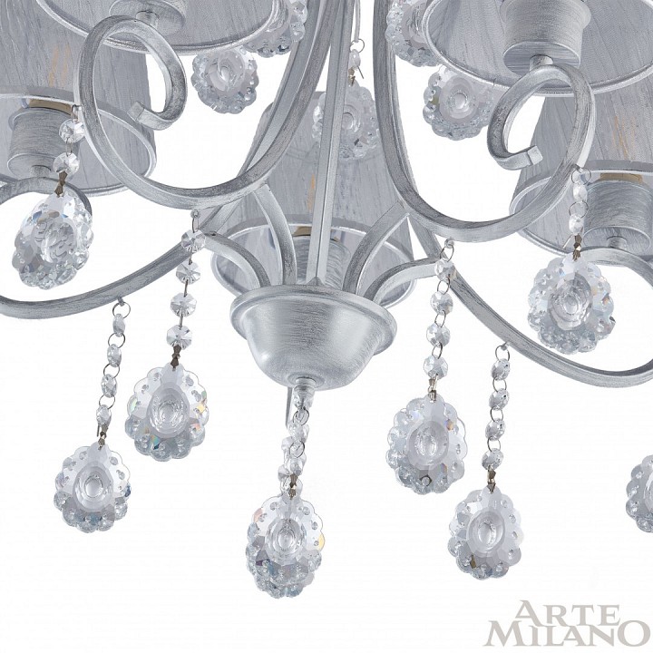 Люстра на штанге arte milano amalfi-7146 337146/5 wt+sl