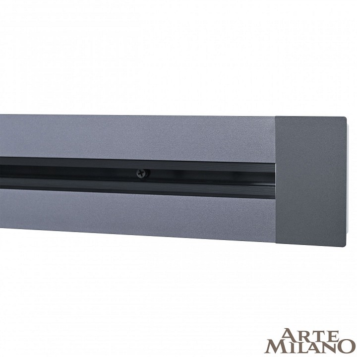 Трек встраиваемый arte milano am-track-sockets 382301tb/100 grey
