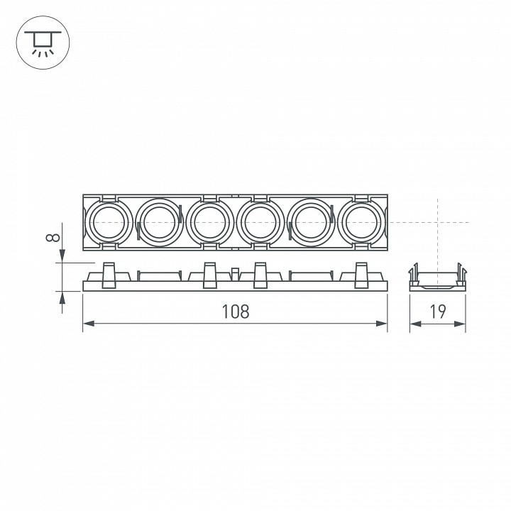 Рассеиватель arlight sl-line 041793