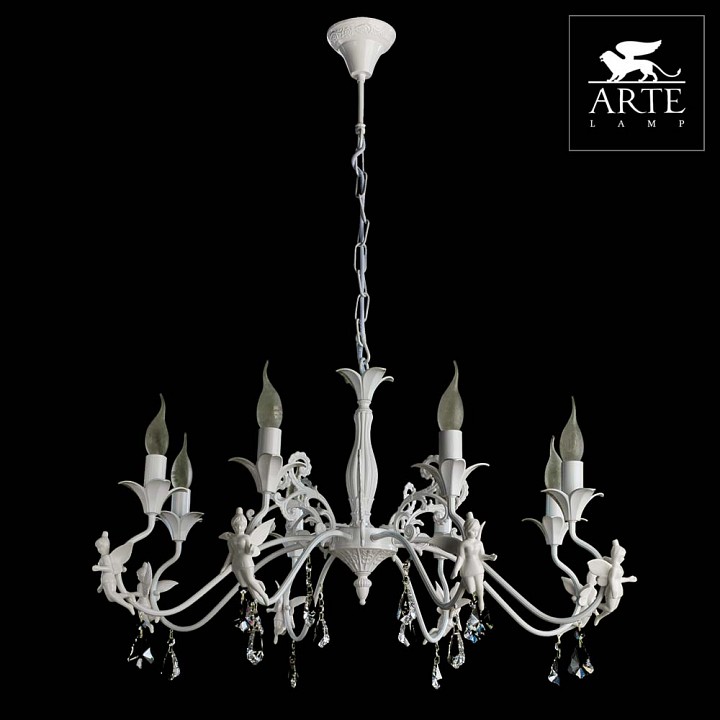 Подвесная люстра arte lamp angelina a5349lm-8wh