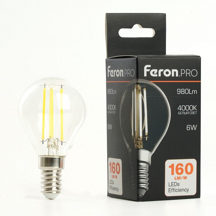 Лампа светодиодная feron lb-1706 e14 6вт 4000k 51257