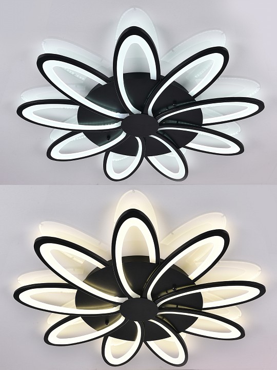 Потолочная люстра natali kovaltseva high-tech led lamps high-tech led lamps 82009 black