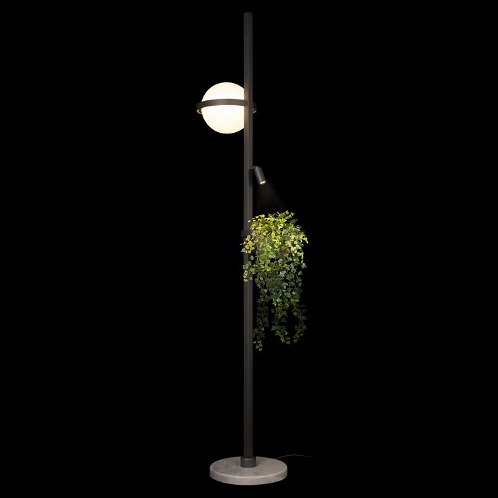 Торшер loft it jardin 10121/f dark grey