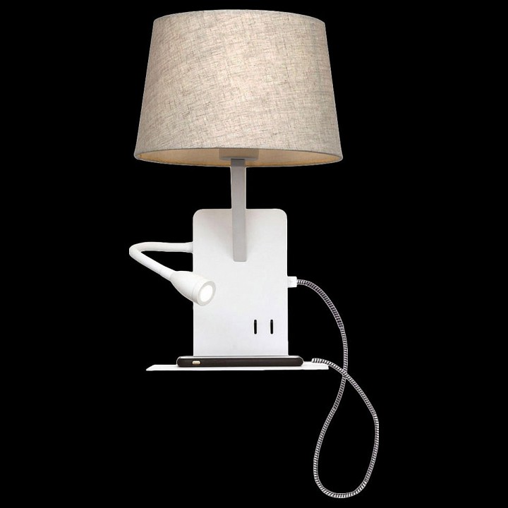 Бра с подсветкой loft it station loft9993-wh