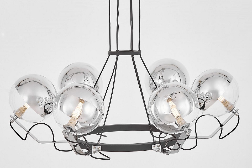 Подвесная люстра lumina deco marseo ldp 9110-6 bk+chr