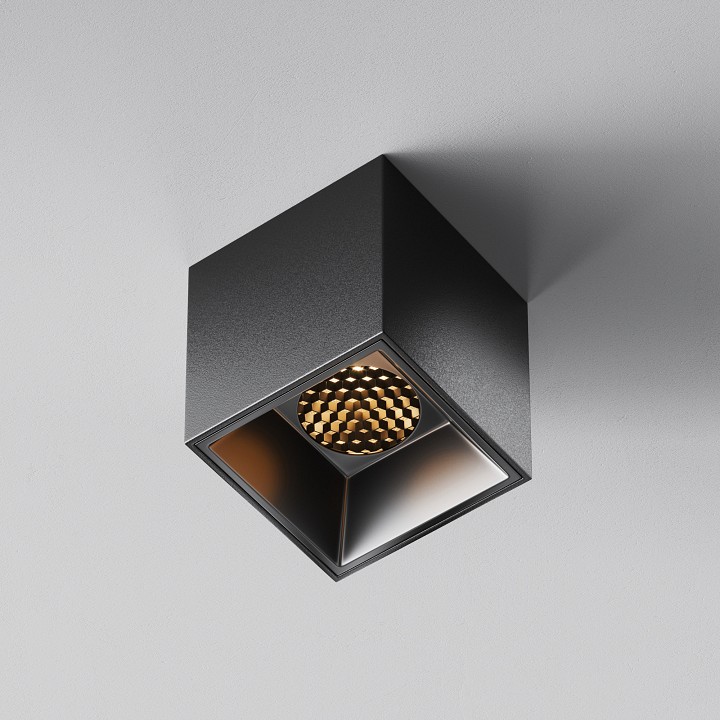Накладной светильник maytoni alfa led c064cl-5w2.7k-sq-b