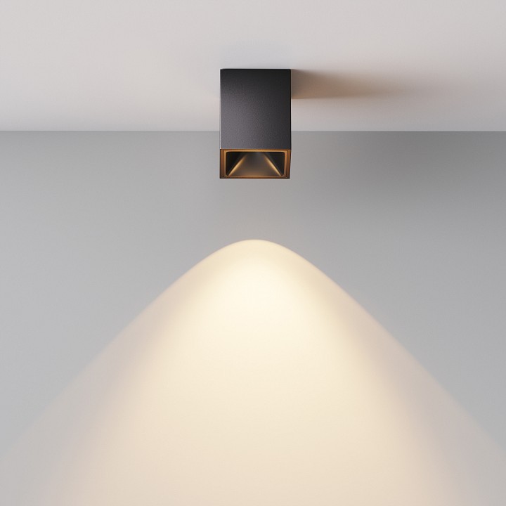 Накладной светильник maytoni alfa led c065cl-8w3k-sq-b