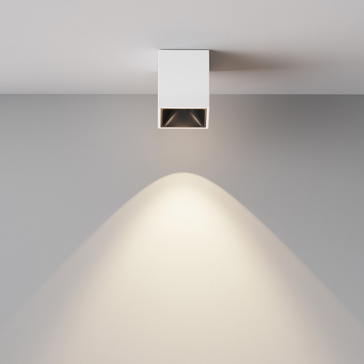 Накладной светильник maytoni alfa led c065cl-8w4k-sq-wb