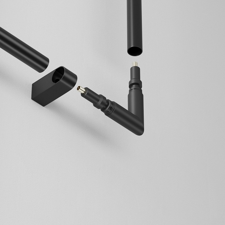 Соединитель угловой l-образный для модульных светильников maytoni accessories for system axity ca006ec-b