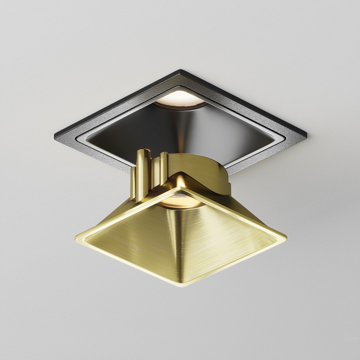 Рамка на 1 светильник maytoni ring ring8-10w-sq-bs