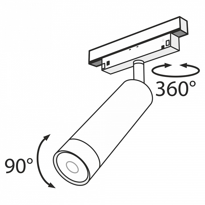 Светильник на штанге maytoni focus led tr019-2-7w3k-b