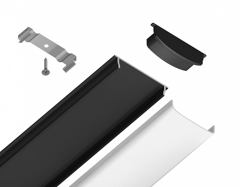 Профиль накладной гибкий ambrella light gp gp1600bk