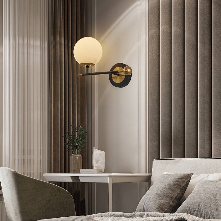 Бра arte milano neapolis-72708 272808/1b bk/gd