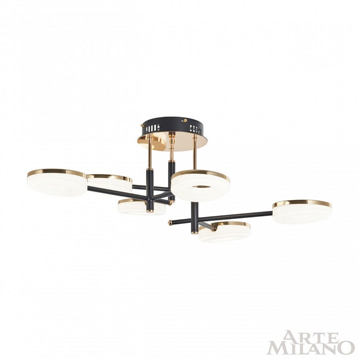Потолочная люстра arte milano ferrara-72999 272999/6 bk/gd
