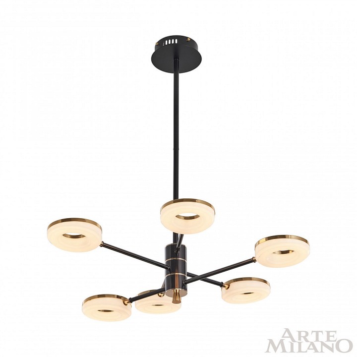 Люстра на штанге arte milano ferrara-72999 276699/6 bk/gd