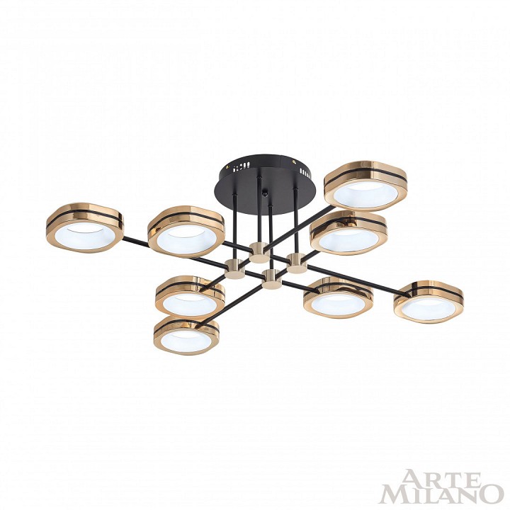 Потолочная люстра arte milano ferrara-71040 277999/8 bk/gd
